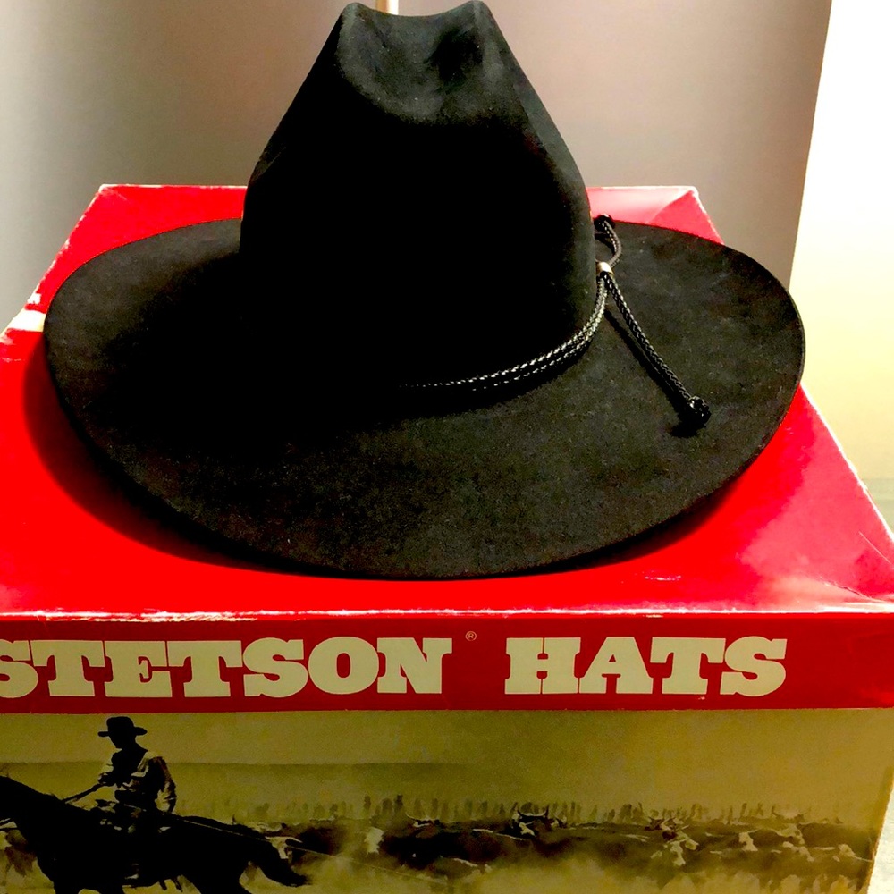 Vintage Stetson Black 4X Beaver Western Hat